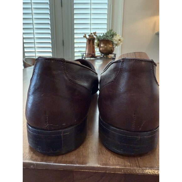 Christian Dior Monsieur Brown Leather Snakeskin Trim Tassel Loafers 11.5 Italy - Picture 4 of 14